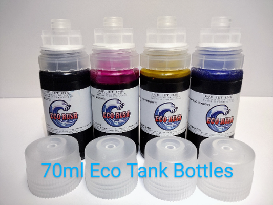 Eco Rush Ink 70ml Eco Tank Bottles (Full Set or Single Bottles)
