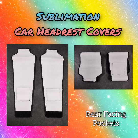 Sublimation Blank Car Headrest Covers (2 pack)