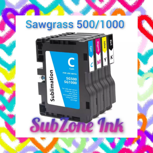 Sawgrass 500/1000 Compatible Ink Cartridge Set by SubZone Ink
