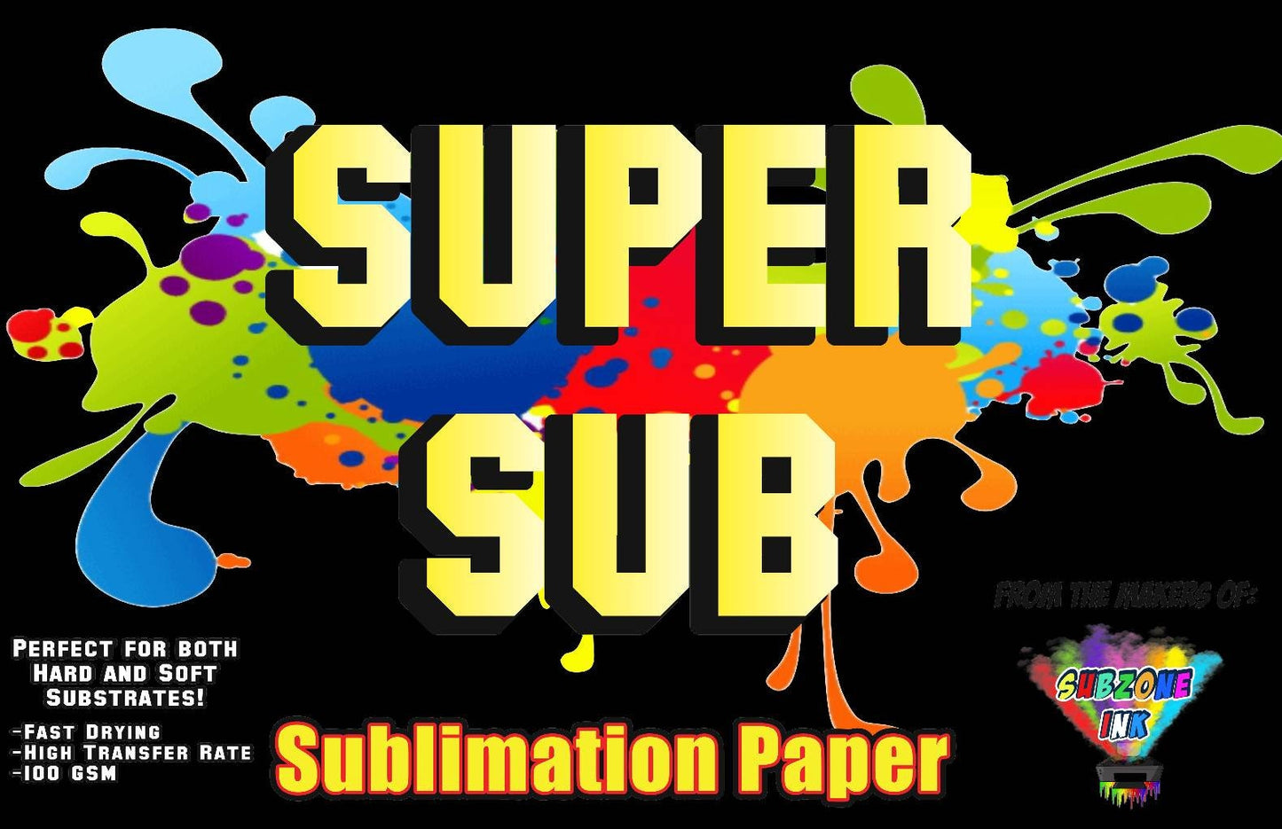 Super Sub Sublimation Paper (50 Sheet Pack) A3 Sizes(11.6×16.5 inches)