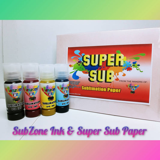 Eco Tank Sublimation Starter Kit (SubZone Ink + Super Sub Paper)